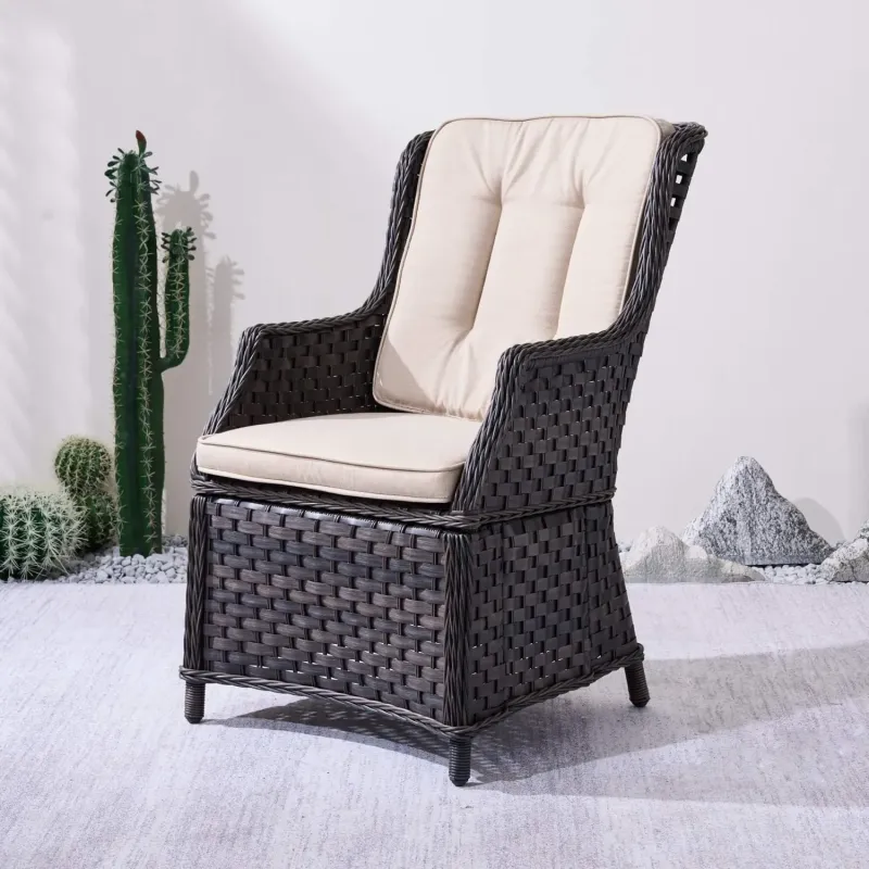 Ravenna Set of 2 Rattan Garden Armchairs with Cushions