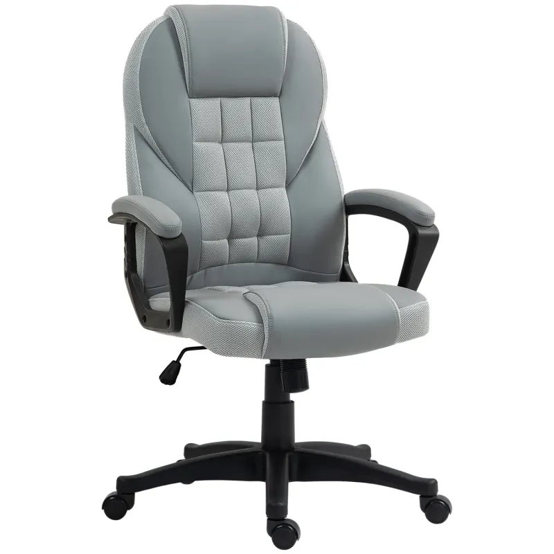 Executive Faux Leather Office Chair - Grey