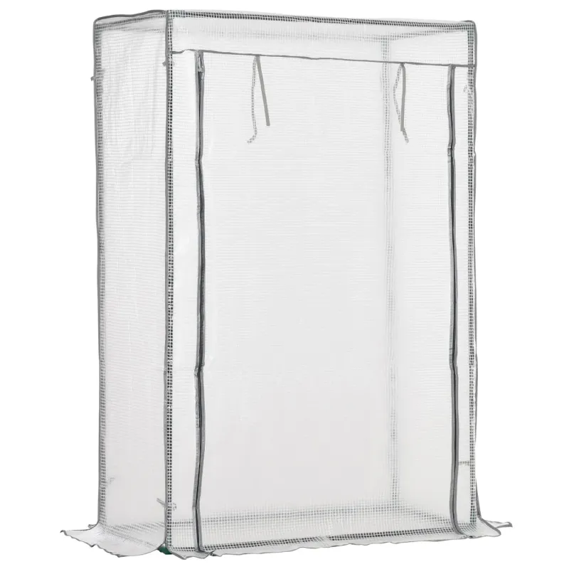 100 x 50 x 150cm Tomato Greenhouse with Roll-up Door - White