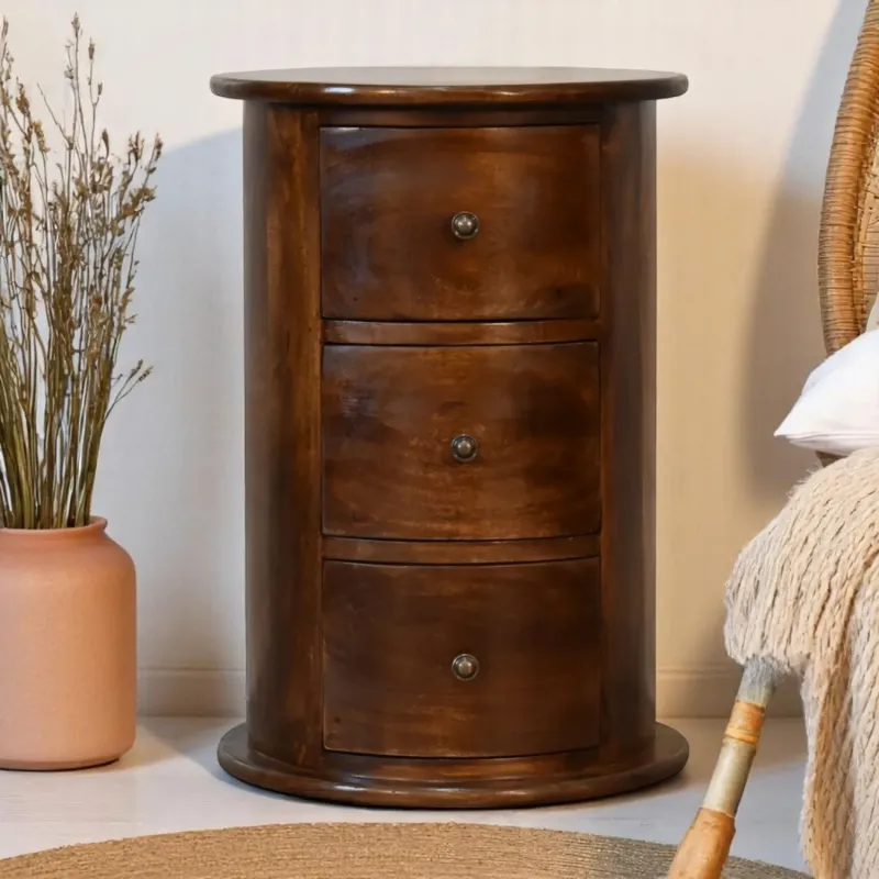 Darcy Chestnut Solid Wood 1 Drawer Bedside Table