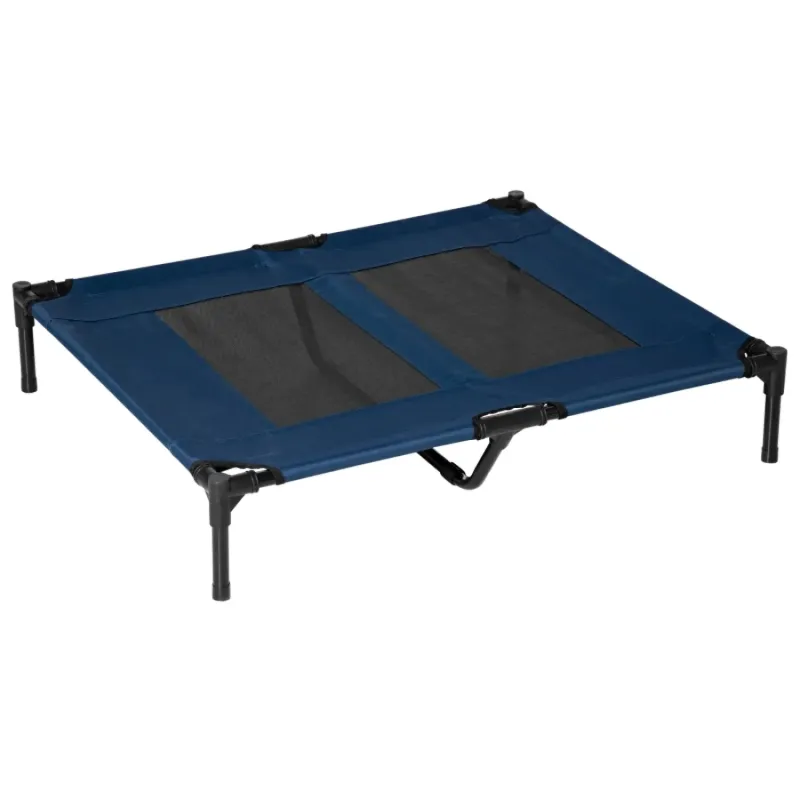 Large Raised Dog Bed - Blue