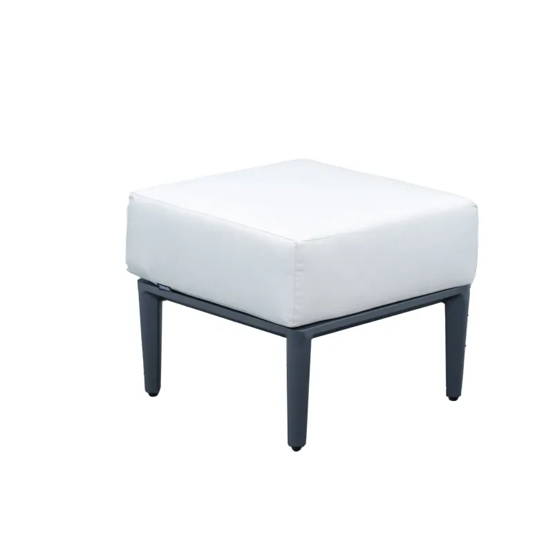 AUREL Aluminium Square Ottoman with 17cm Cushion