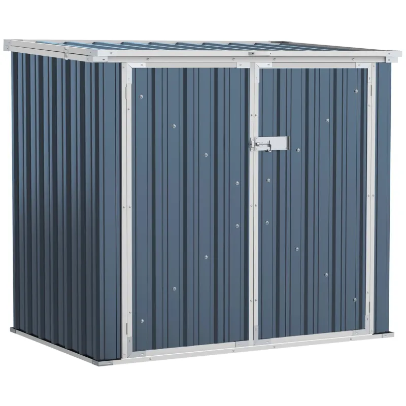  5ft x 3ft Metal Double Wheelie Bin Storage Shed - Lockable Garden Bin Store