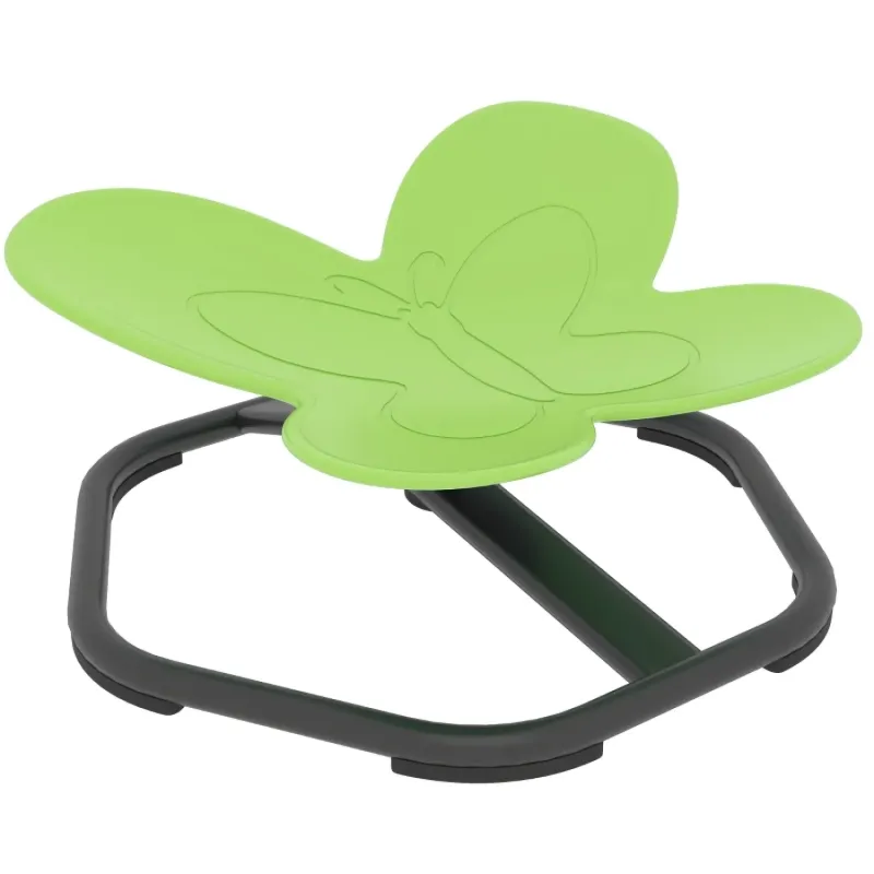Kids' Butterfly-Shaped Sensory Spinning Chair – Green Swivel Seat