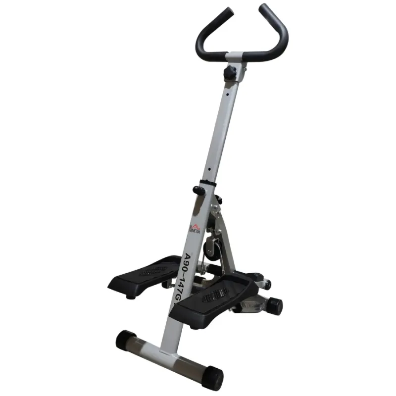 Vertical Stepper with Adjustable Handlebars - Grey