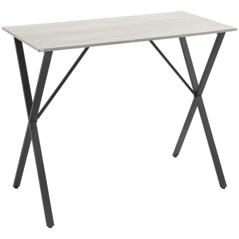 120cm Rectangular 4-Seater Bar Table - White Wood Effect