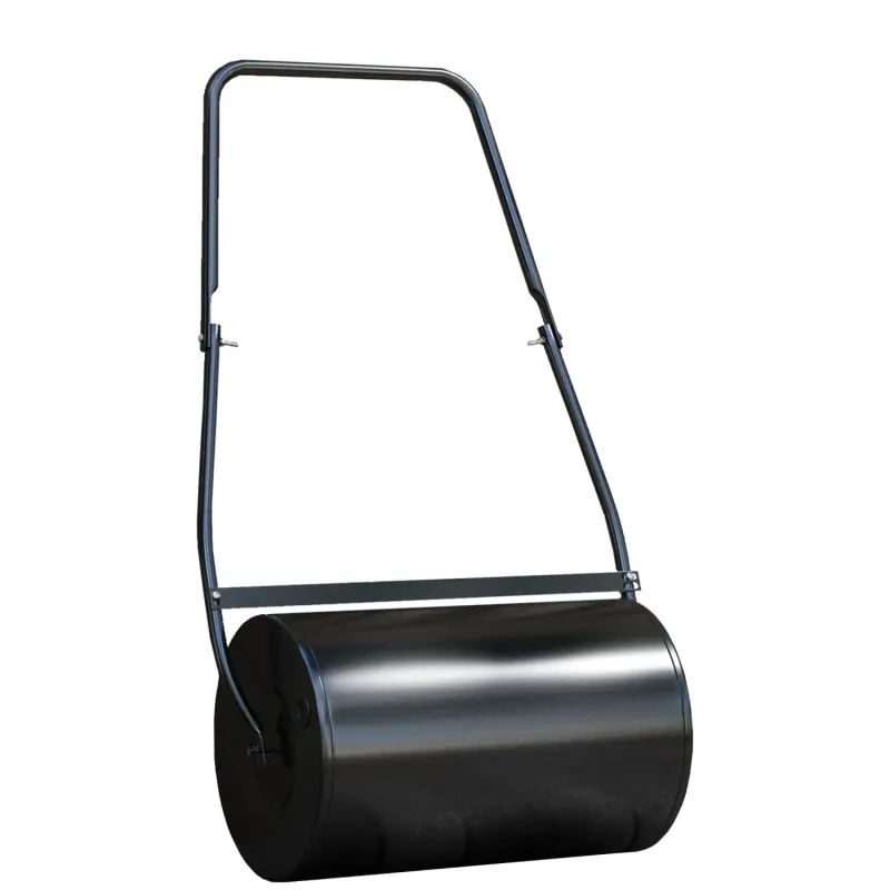 38L Heavy Duty Steel Garden Lawn Roller - Black