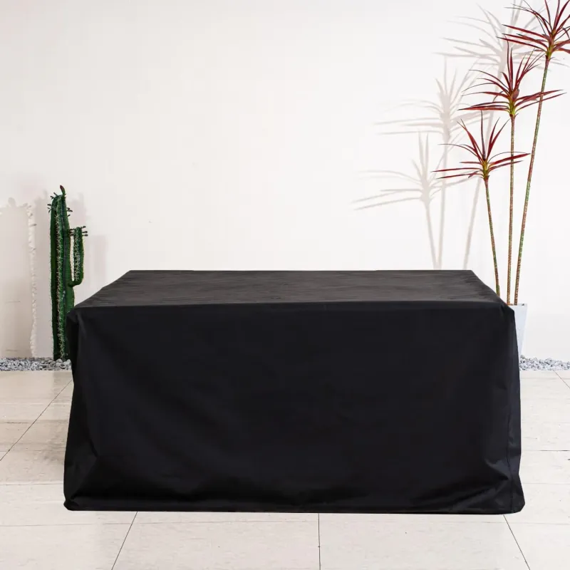Heavy Duty Waterproof Garden Furniture Cover - 129 x 129 x 73 cm - Black