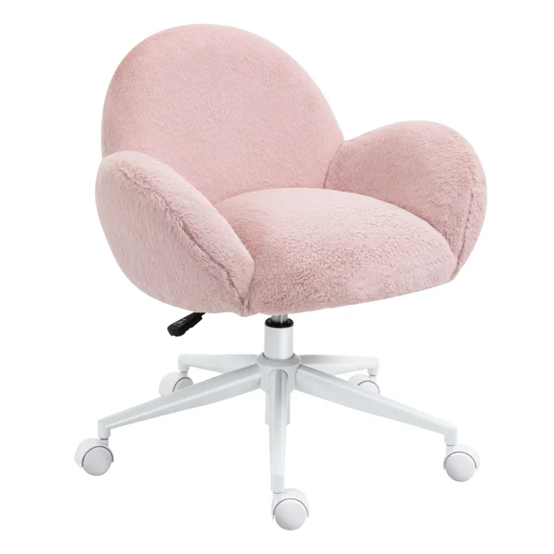 Fleecy Tub Home Office Chair - Pink