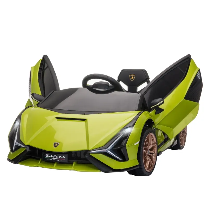 Licensed Lamborghini Sian 12V Kids Electric Ride On Car with Remote Control - Green
