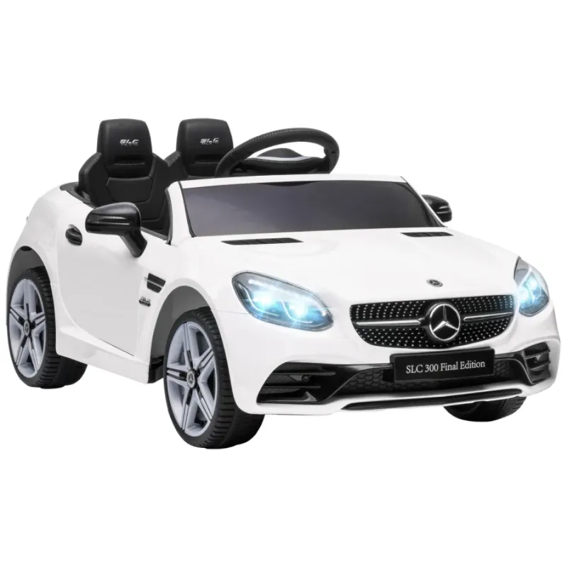 Mercedes-Benz SLC 300 Licensed 12V Kids Electric Ride On - White