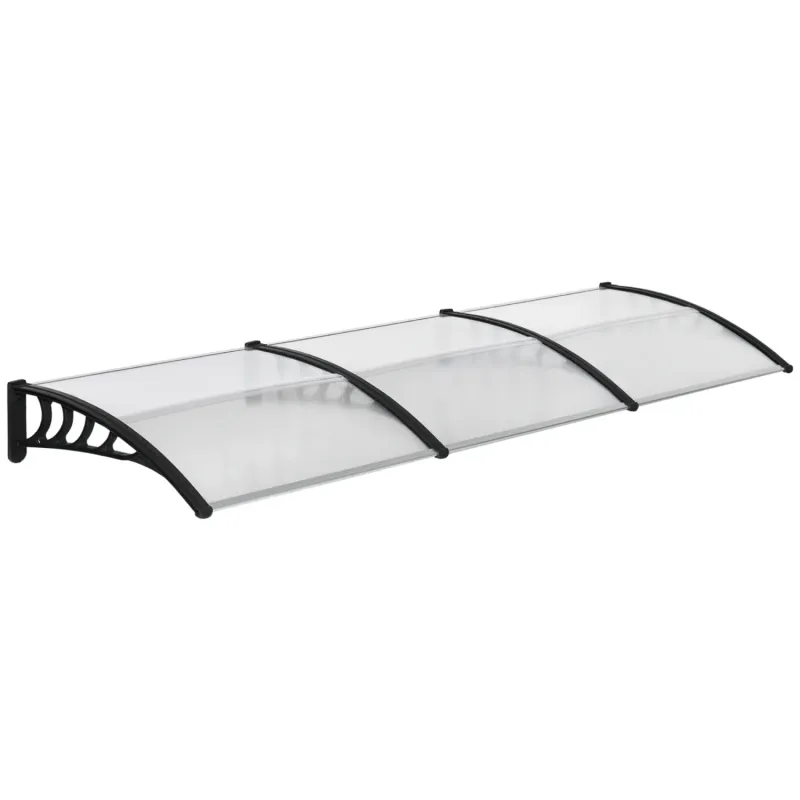 303cm Clear Polycarbonate Front Door Canopy with Aluminium Frame