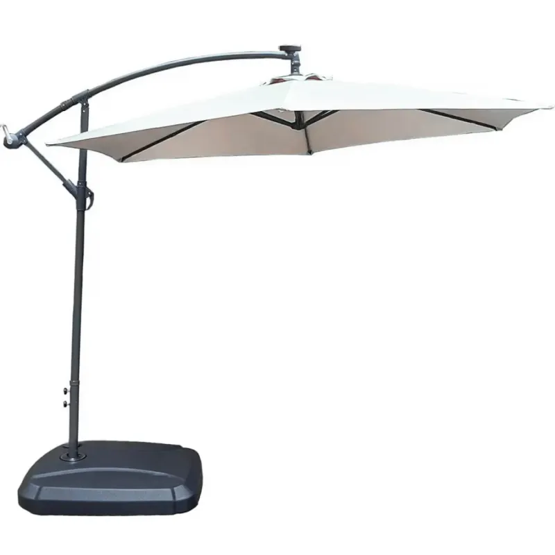 Banana Cantilever Patio Parasol with Tilt and Crank Handle