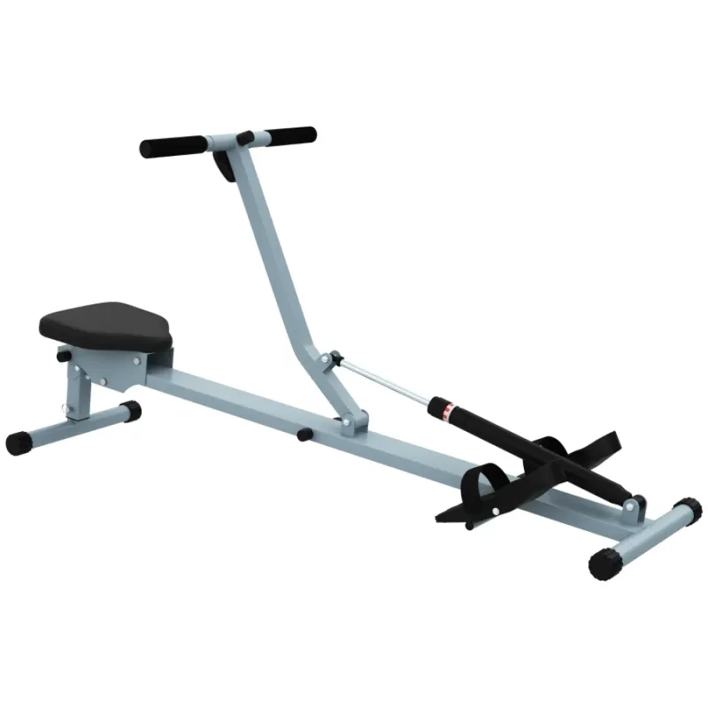 Rowing Machine, 12-Level Resistance, with LCD Monitor and Padded Seat
