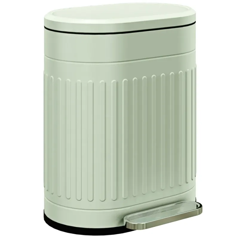 20L Metal Kitchen Pedal Bin with Soft-Close Lid - Light Green
