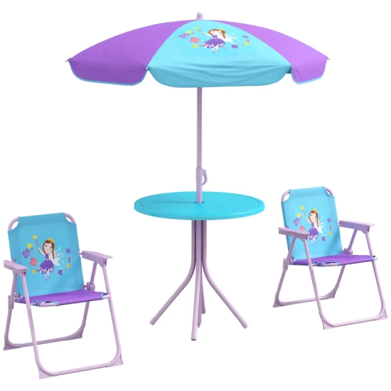 Fairy Themed Kids Outdoor Garden Picnic Table and Chairs Set