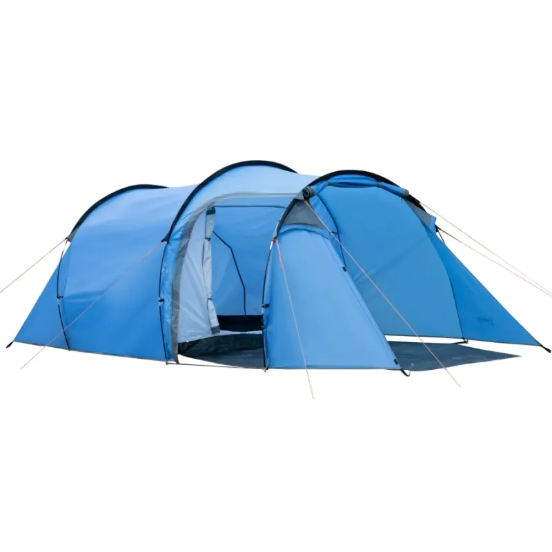 3-Man 2-Room Camping Tent with Porch and Groundsheet, Sky Blue