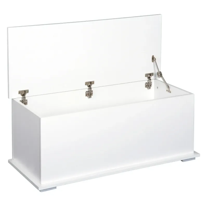 113L Storage Bench Chest with Flip-Top Lid - White