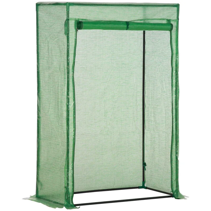 Green Tomato Greenhouse with Galvanized Steel Frame and PE Cover - 100 x 50 x 150cm