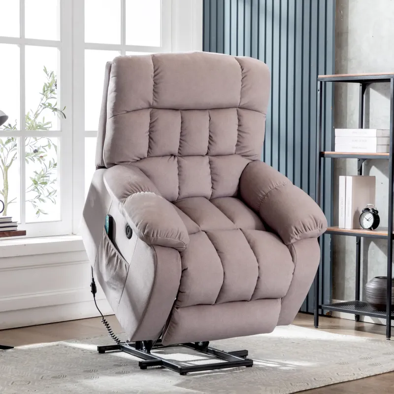 Electric Power Lift Recliner Armchair with Massage, Heat and USB Charging