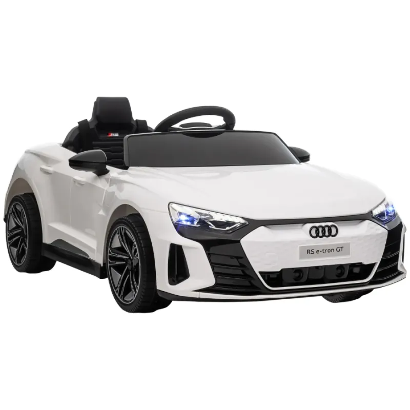 Audi RS E-tron GT Licensed 12V Kids Electric Ride-On Car - White