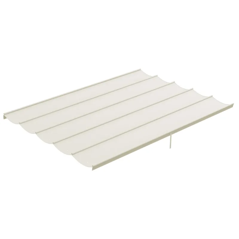 Retractable 4 x 3m Pergola Replacement Canopy - Cream White