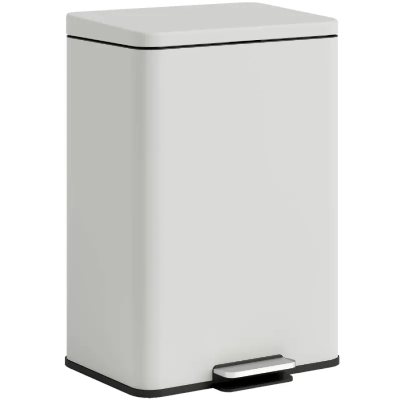 20L Cream Kitchen Pedal Bin with Soft-Close Lid and Removable Inner Bucket