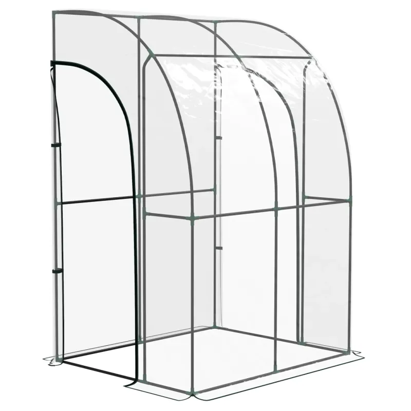 143cm x 118cm Walk-In Lean-To Greenhouse