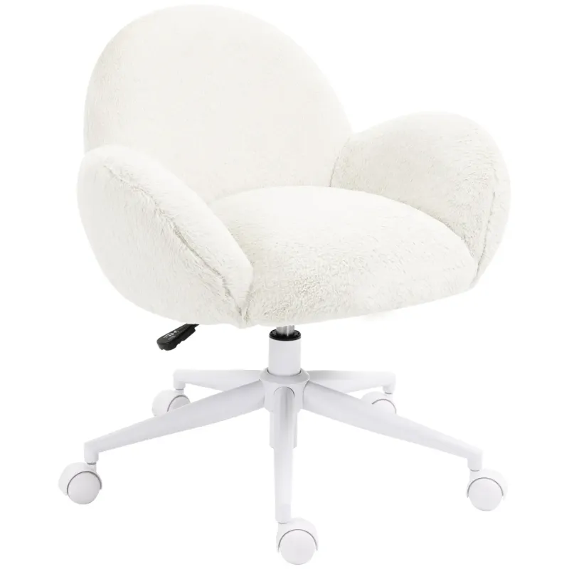 Fleecy Tub Desk Chair - Cream White