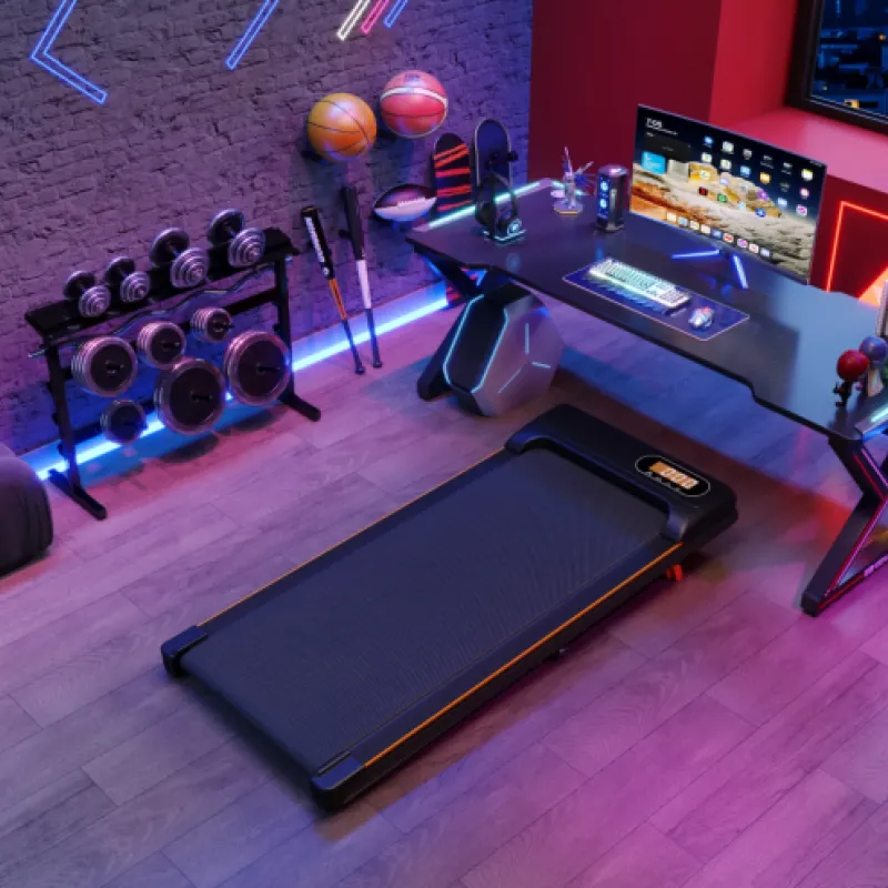 Folding Under Desk Walking Pad with Adjustable Incline - 1-6km/h