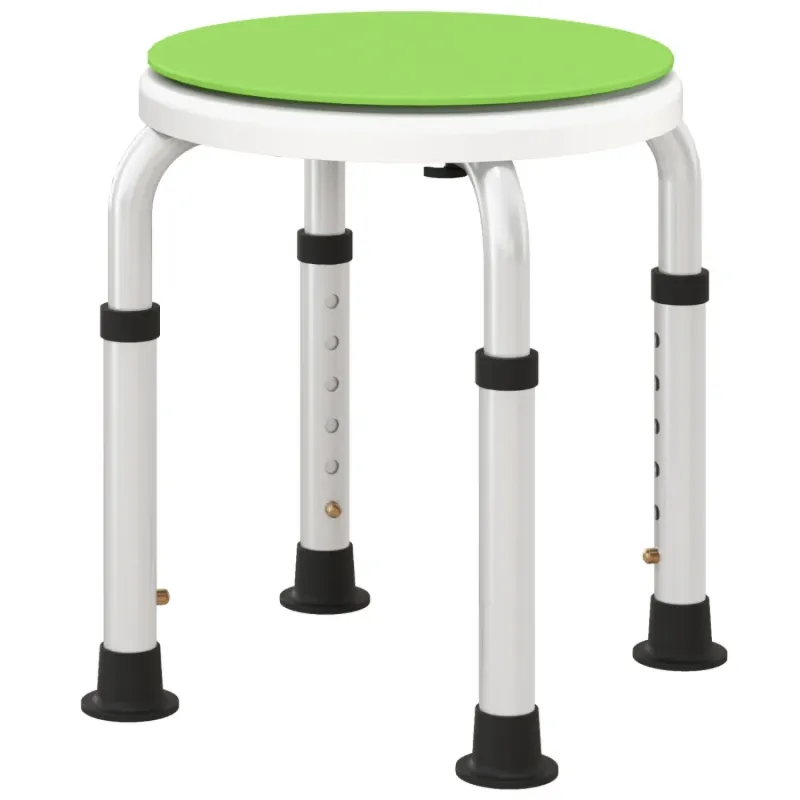 360° Swivel Shower Stool - Height Adjustable - Green