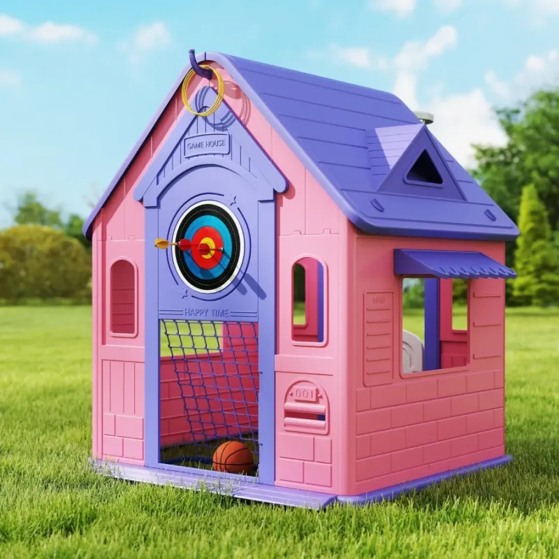 Kids 5-in-1 Activity Playhouse & Sports Centre - Pink