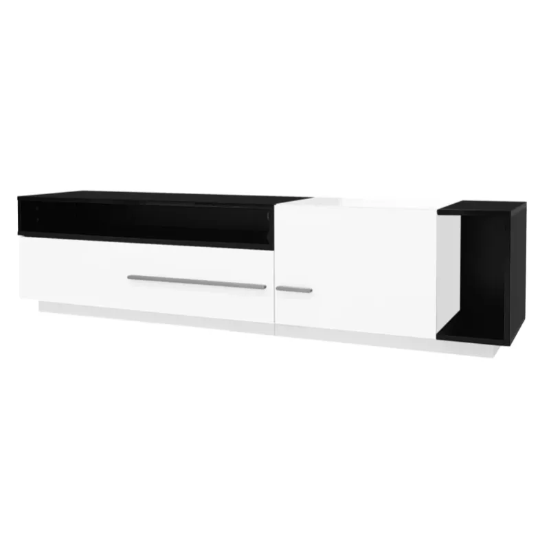 170cm Black and White High Gloss TV Stand for TVs up to 70 Inch