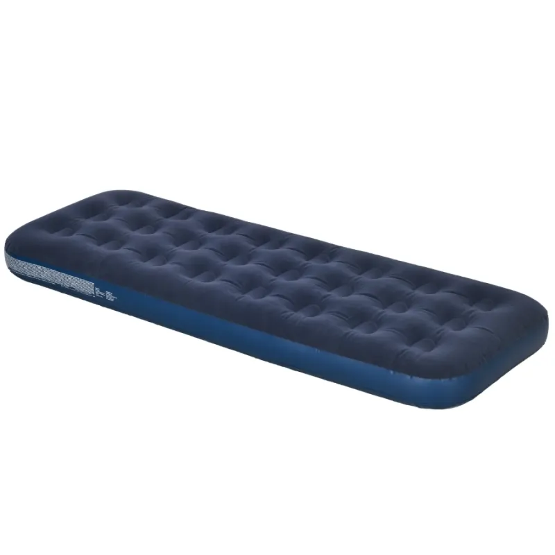 Single Inflatable Air Bed with Hand Pump - Blue