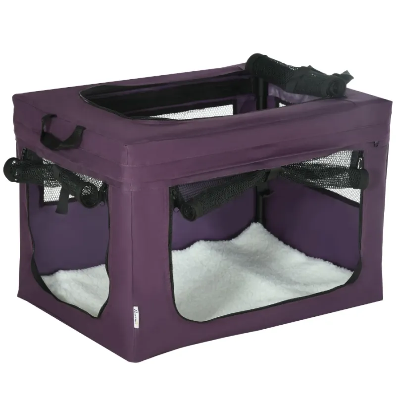 60cm Soft Pet Carrier with Cushion - Purple