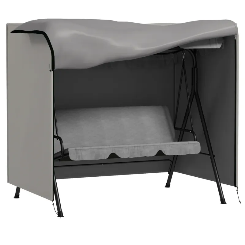 Outsunny 3-Seater Swing Chair Protective Cover, Light Grey - 177cm