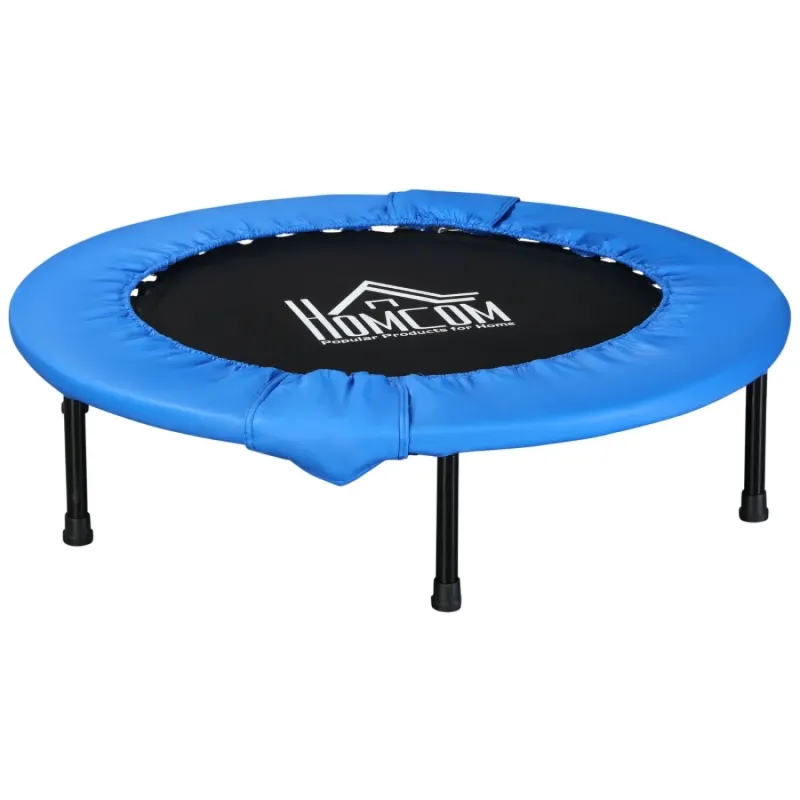 101cm Mini Fitness Trampoline Rebounder - Blue & Black