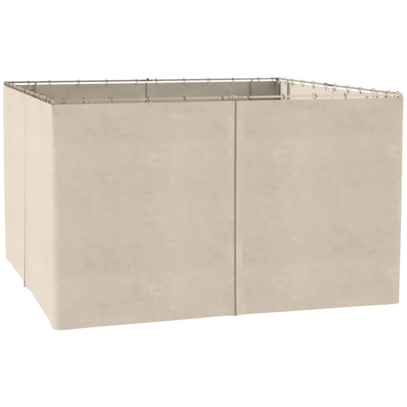 4 Pack Replacement Gazebo Curtains for 3m x 4m Gazebos - Beige