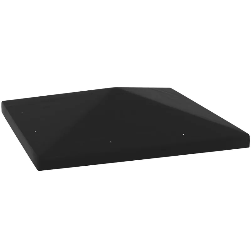 Outsunny 3m x 3m Gazebo Replacement Canopy - Black