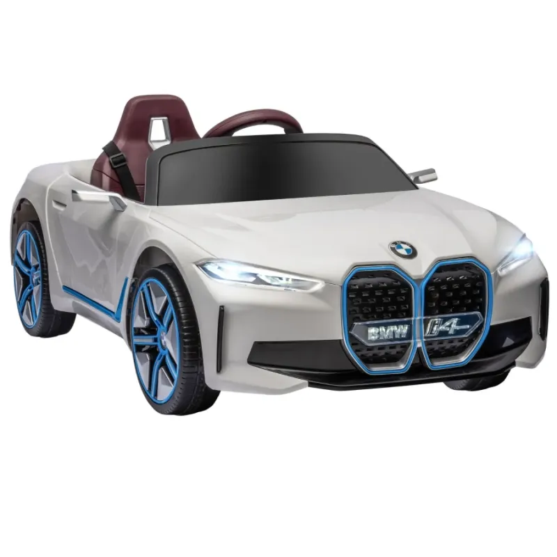 BMW i4 Licensed 12V Kids Electric Ride-On Car - White