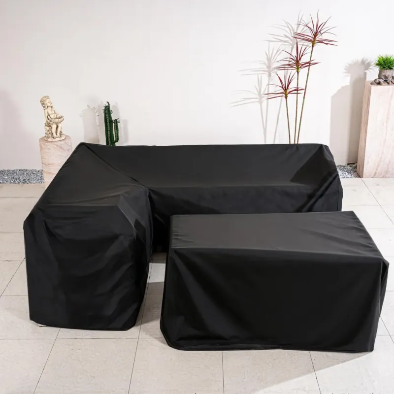 Heavy Duty Waterproof Garden Furniture Cover Set for L-Shaped Sofa and Table