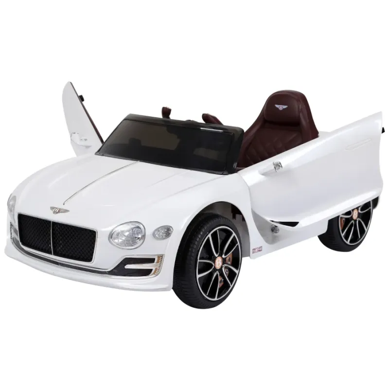 Bentley Style Kids Electric Ride-on Car with Parental Remote - White