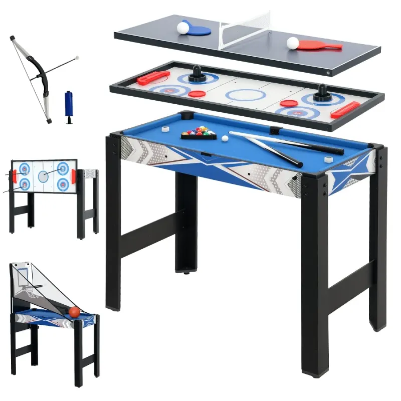 5-in-1 Kids' Multi-Sports Games Table – Pool, Table Tennis, Hockey, Basketball & Archery
