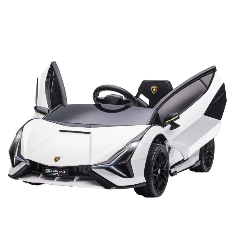 Official Lamborghini Sian 12V Kids' Electric Ride On Car with Remote Control - White