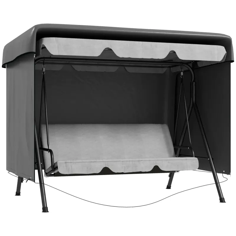 3 Seater Garden Swing Chair Cover - Dark Grey