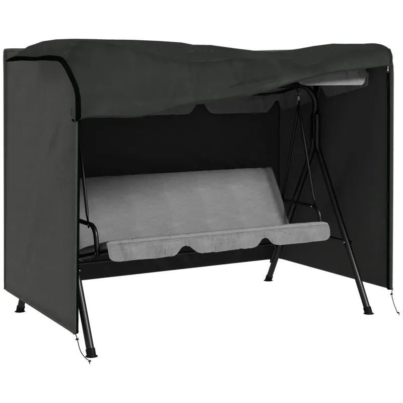 205 x 124cm Three-Seater Swing Chair Protective Cover - Dark Grey