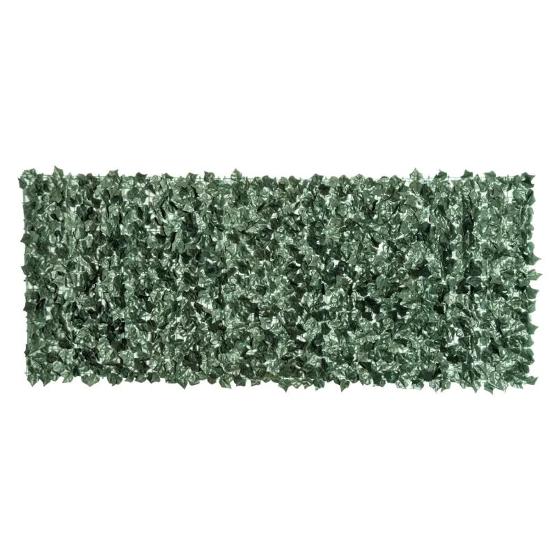 Artificial Leaf Hedge Privacy Screen, Dark Green, 240cm x 100cm